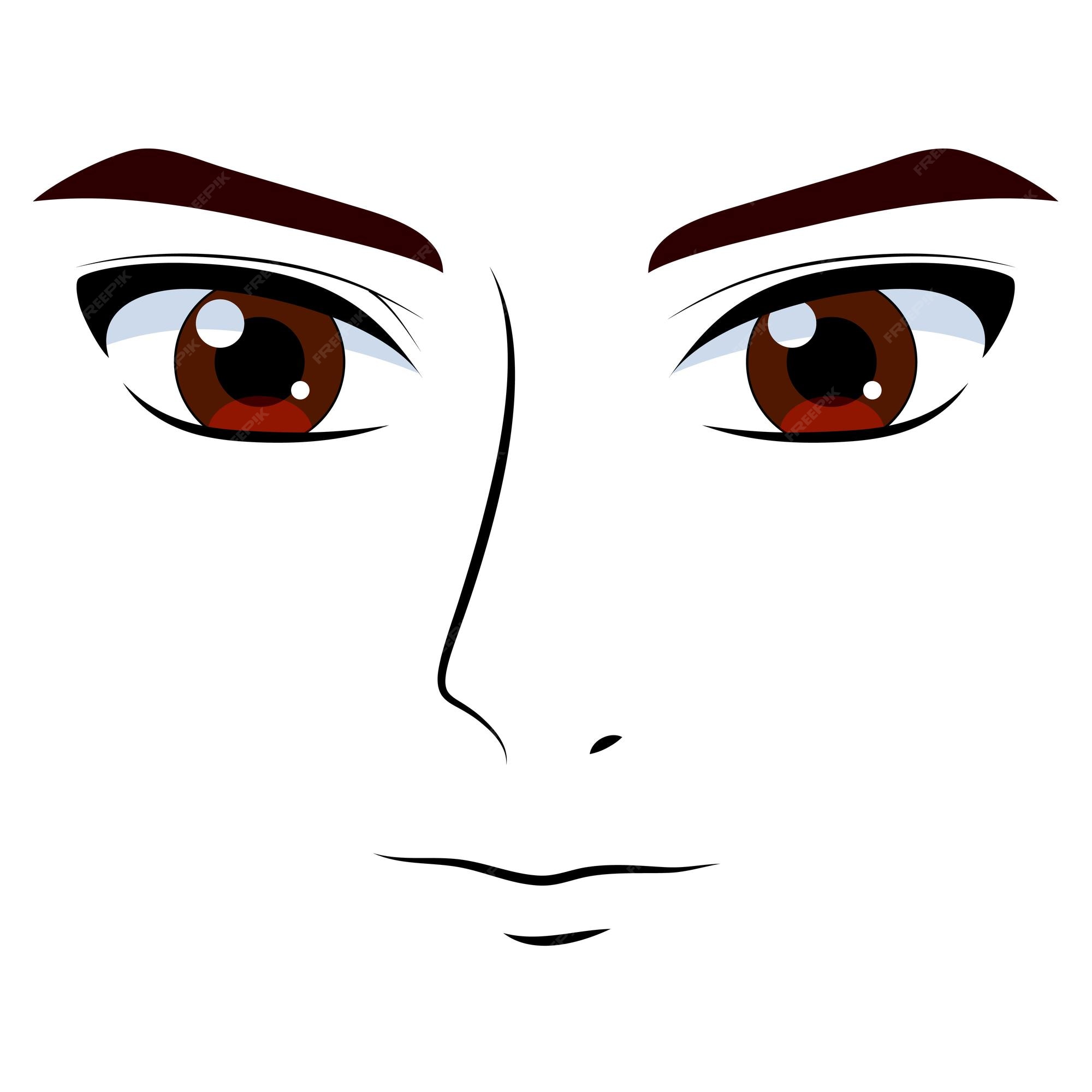 Premium Vector  Anime eyes handsome boy man