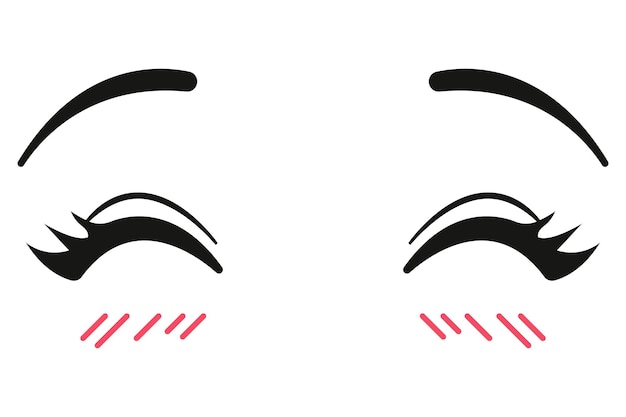 Anime eyes icon. Vector illustration