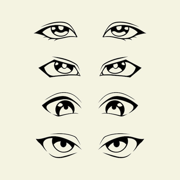 Anime Eyes Illustration Vector Asset