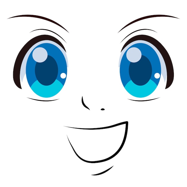 Vector anime eyes lively eyes