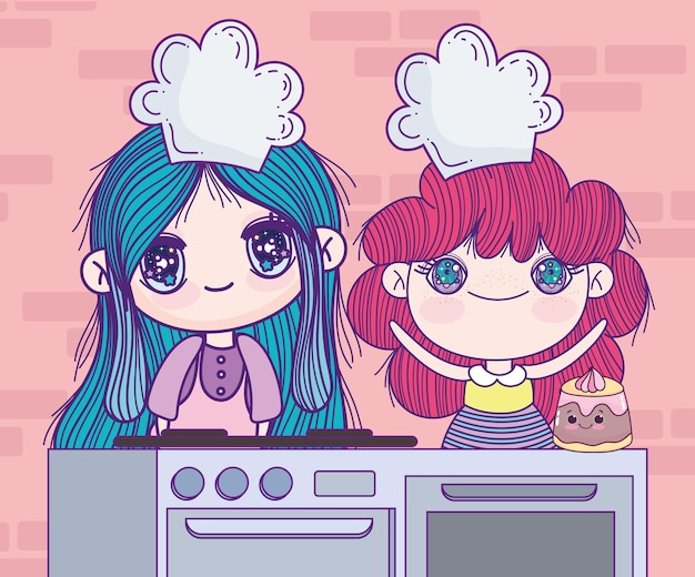 Anime gils in cucina