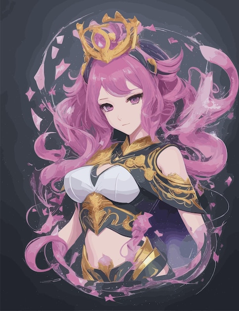 Vector anime girl beautiful princess ophiuchus 2