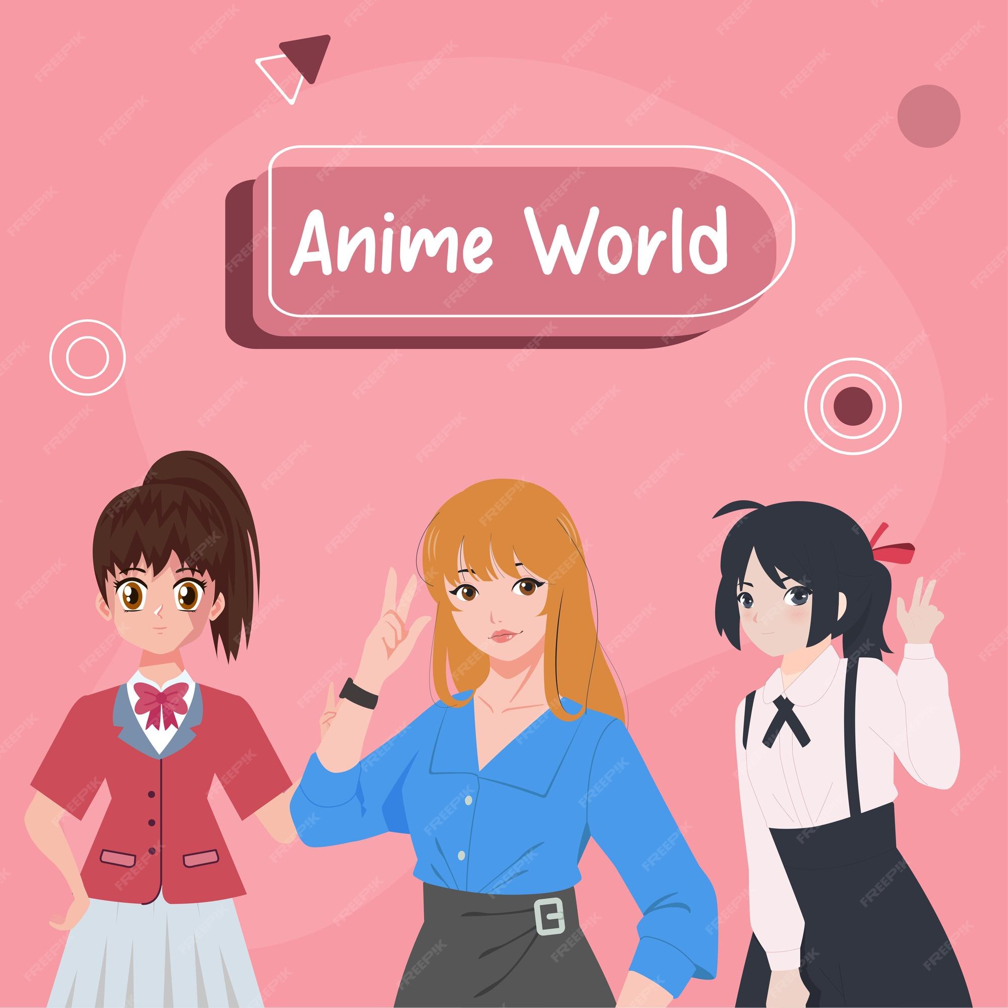 Premium Vector  Anime girl beautiful time instagram banner