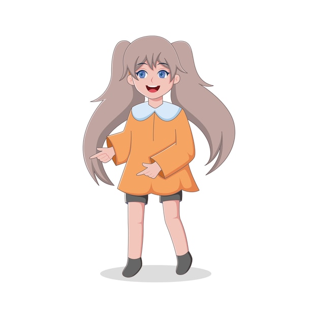 Anime Girl Character Design Illustration