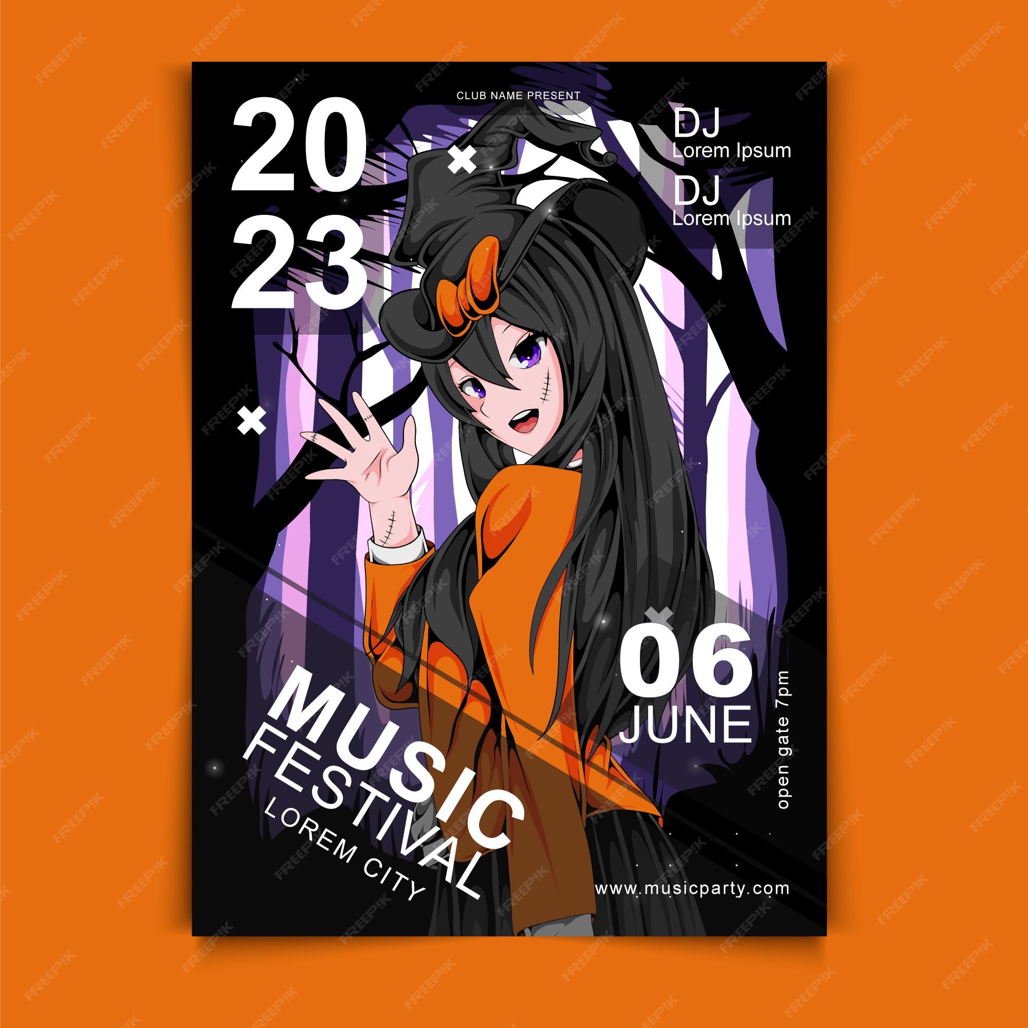 Anime Club Flyer Design Template