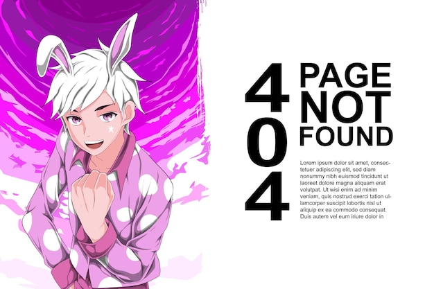 Anime illustration error 404 page not found