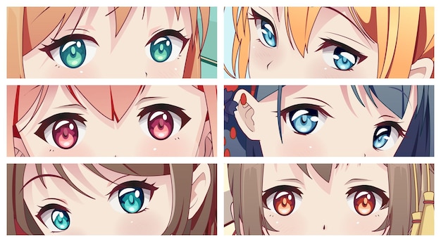 Anime manga eyes look comic concept for tshirt prints