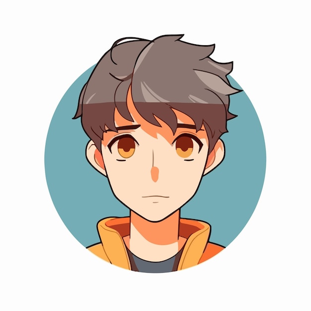 A anime style male character vector illustration