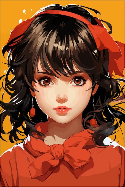 Anime style themed girl