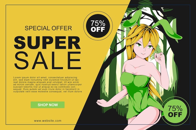 Anime Style Flyer Promotion Cover Template Download on Pngtree