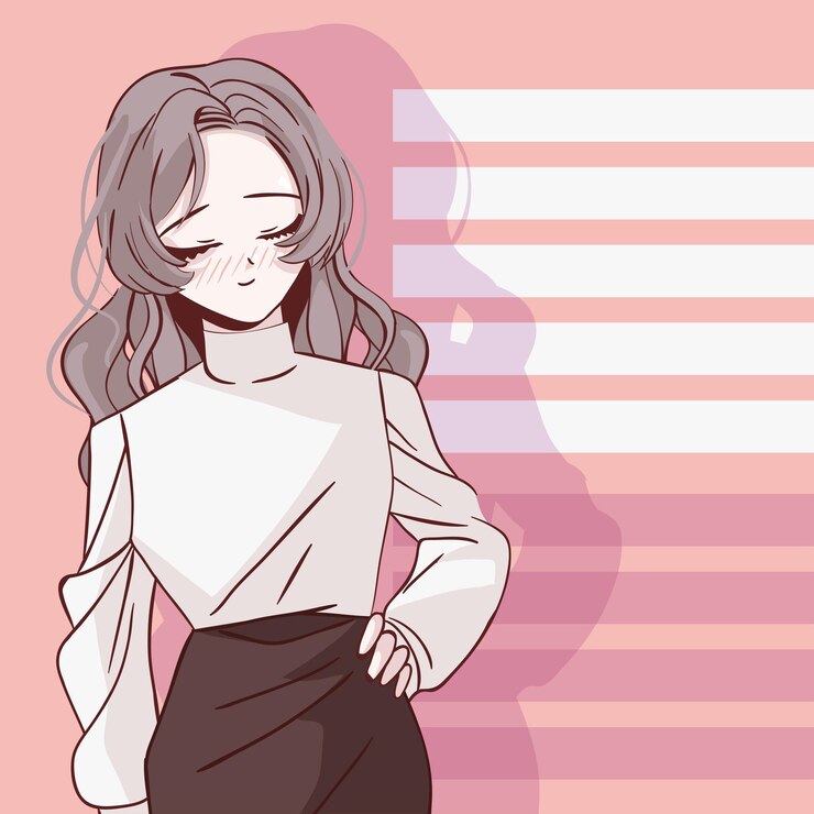 Vector アニメの女性キャラクター