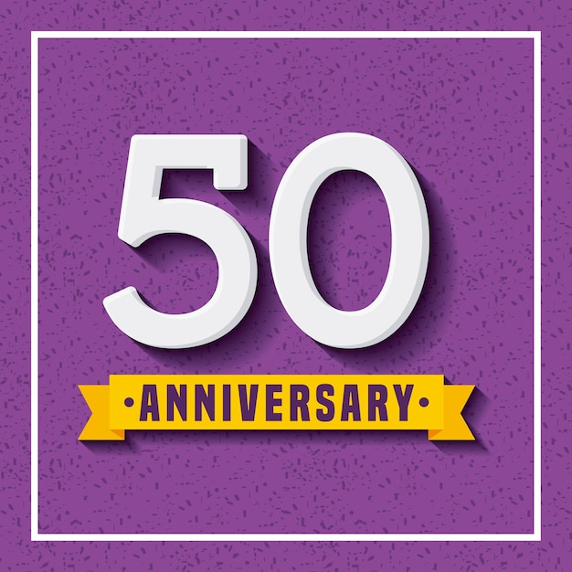 Aniversary card icon design