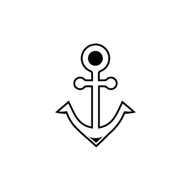Anker pictogram Logo sjabloon vectorillustratie