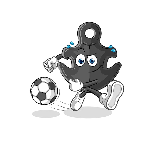 Anker schoppen de bal cartoon cartoon mascotte vector