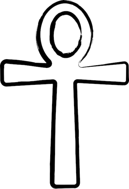 Ankh hand drawn vector illustration