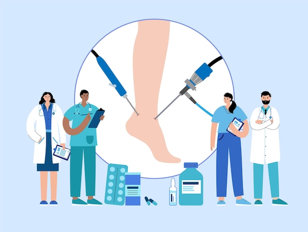 Vector ankle arthroscopy poster