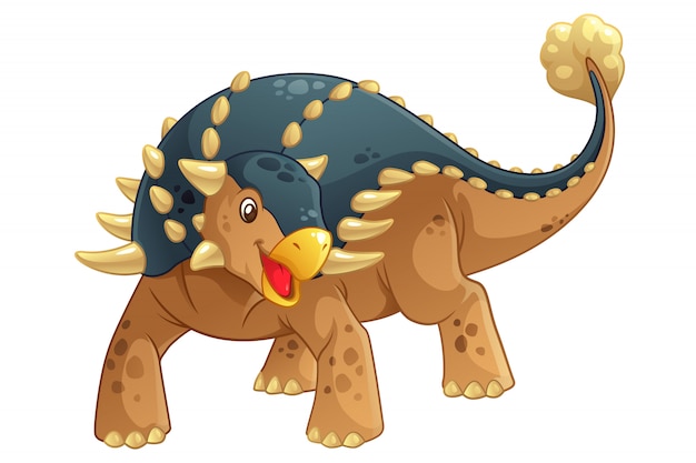 Ankylosaurus cartoon illustration