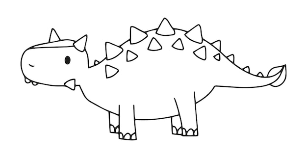 Vector ankylosaurus dinosaur vector illustration