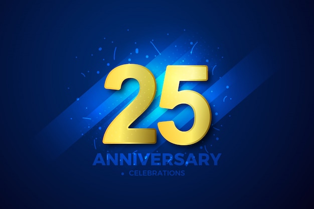 Anniversary background golden sign