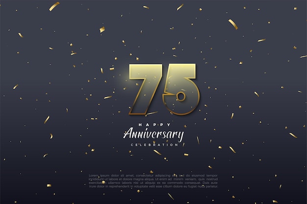 anniversary background with transparent black numbers.