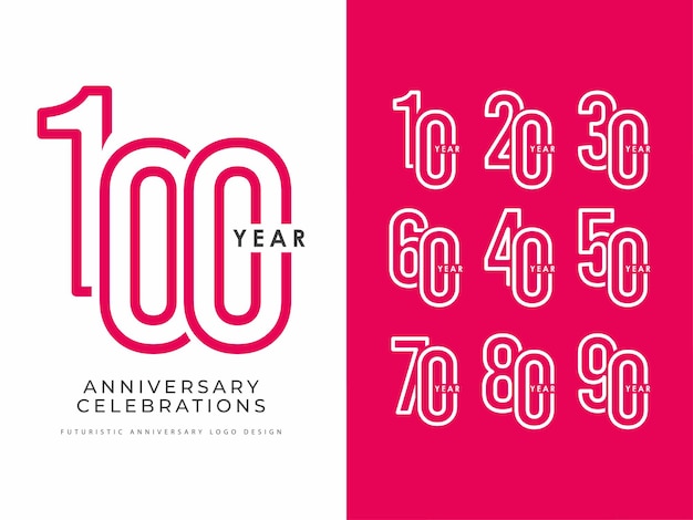 Anniversary celebration logo colletions template