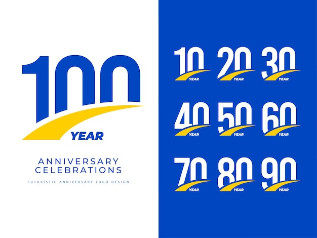 Vector anniversary celebration logo colletions template