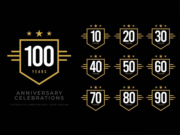 anniversary celebration logo colletions template
