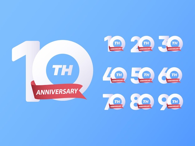 Vector anniversary celebrations logo colletions templat