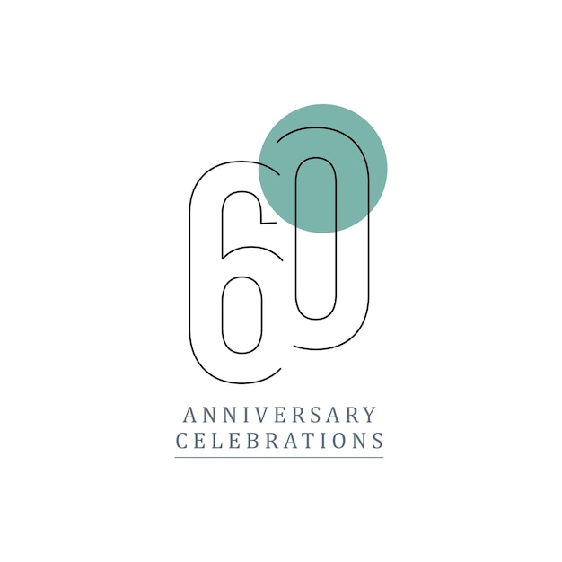 Celebrazioni anniversario logo collezioni template
