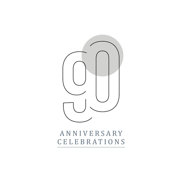 Celebrazioni anniversario logo collezioni template