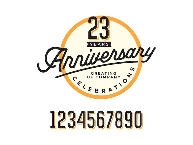 Vector anniversary celebrations logo with ribbons gold color is elegant and luxurious