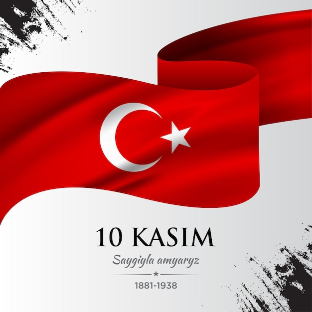 Mustafa Kemal Ataturk의 기념일 죽음 10 kasim ataturk'u anma gunu 11월 10일 번역