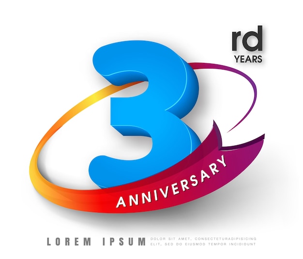 Vector anniversary emblems template design