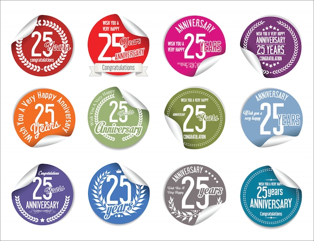 Anniversary labels