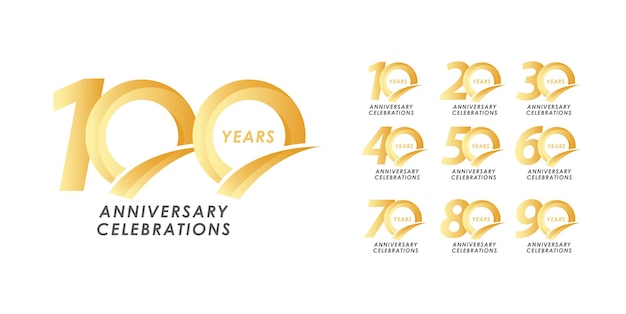 Vector anniversary logo colletions template