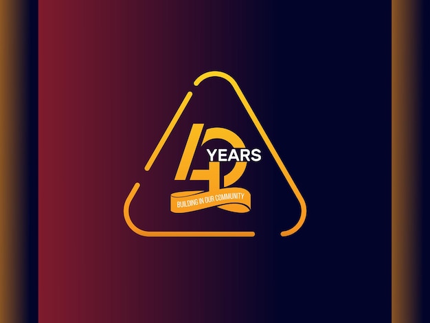 Vector anniversary logo design or birthday card design template