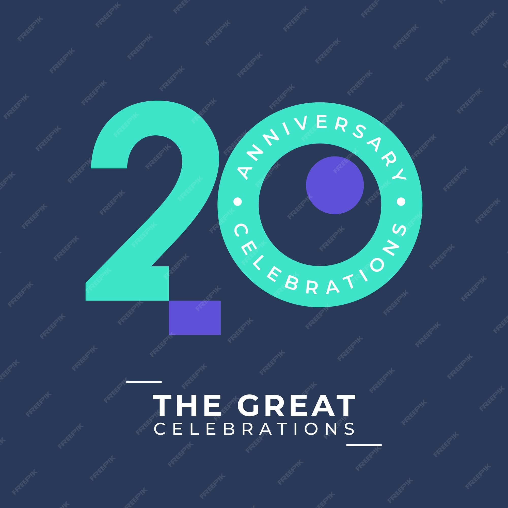 Premium Vector Anniversary logo design template
