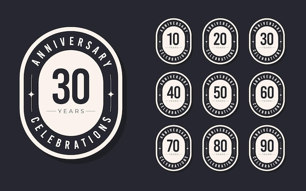 anniversary logo template