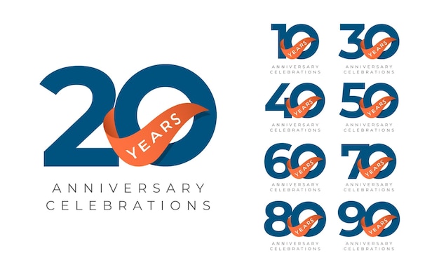 Vector anniversary logo template