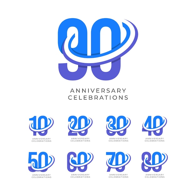 Шаблон логотипа годовщины