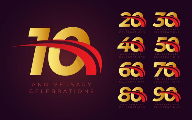 Modello di logo anniversario