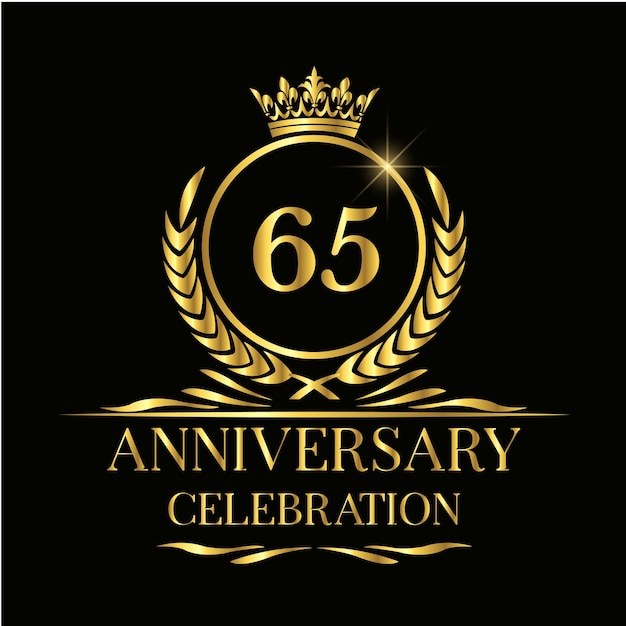 Vector anniversary logotype emblem for celebration event, wedding, greeting card and banner