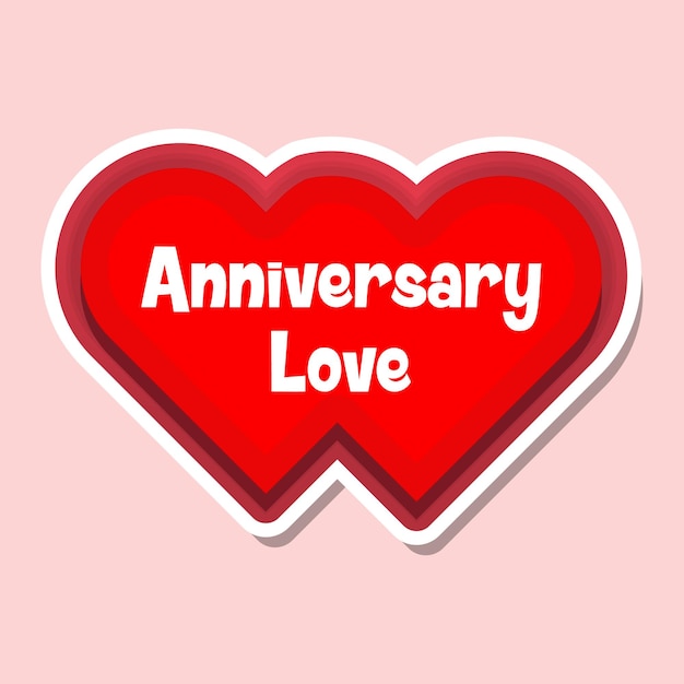 Anniversary Love Messages Sticker Design lettering sticker typographic message chat badge