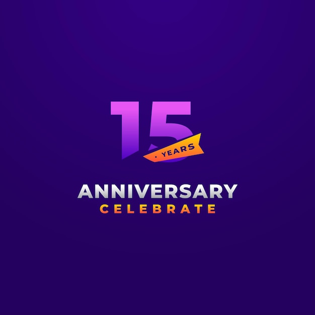 Vector anniversary number design for celebrate