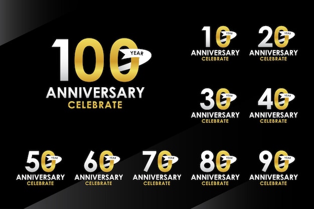 Anniversary Set Number Ribbon Design