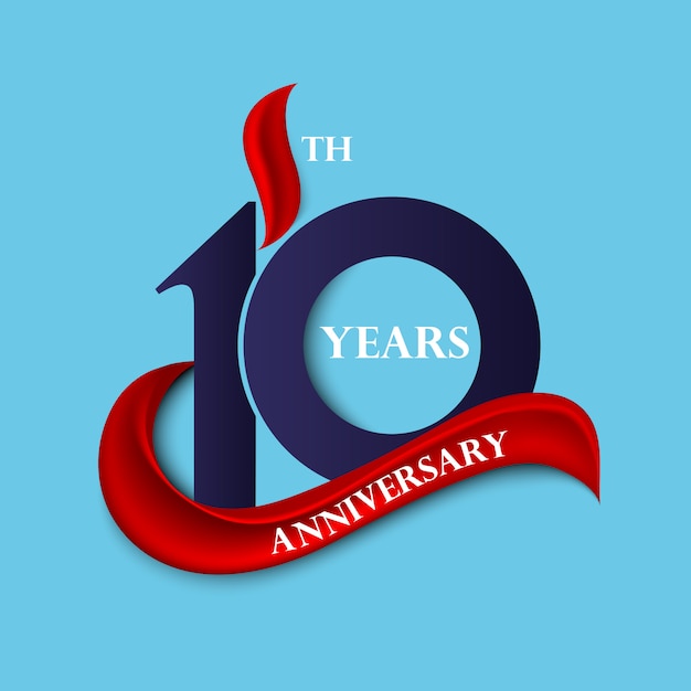 Vector anniversary sign and logo