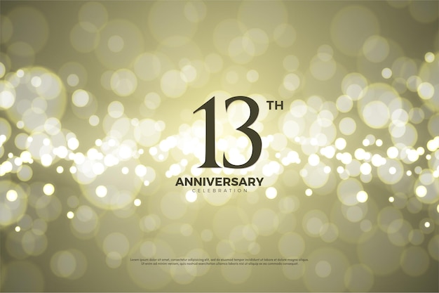 Vector anniversary with gold paper background illustration