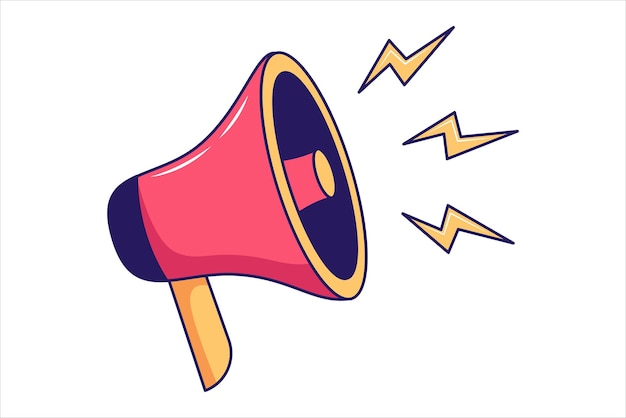 announcement social media flat sticker design