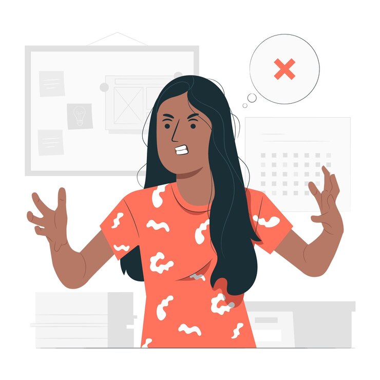 Vector annoyed concept illustration
