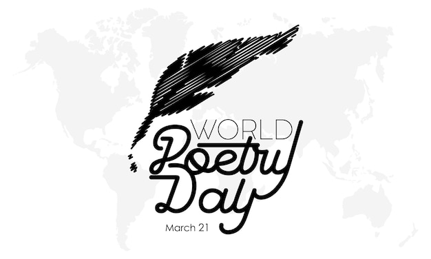 Annual celebration concept of World Poetry Day Holiday concept of March 21